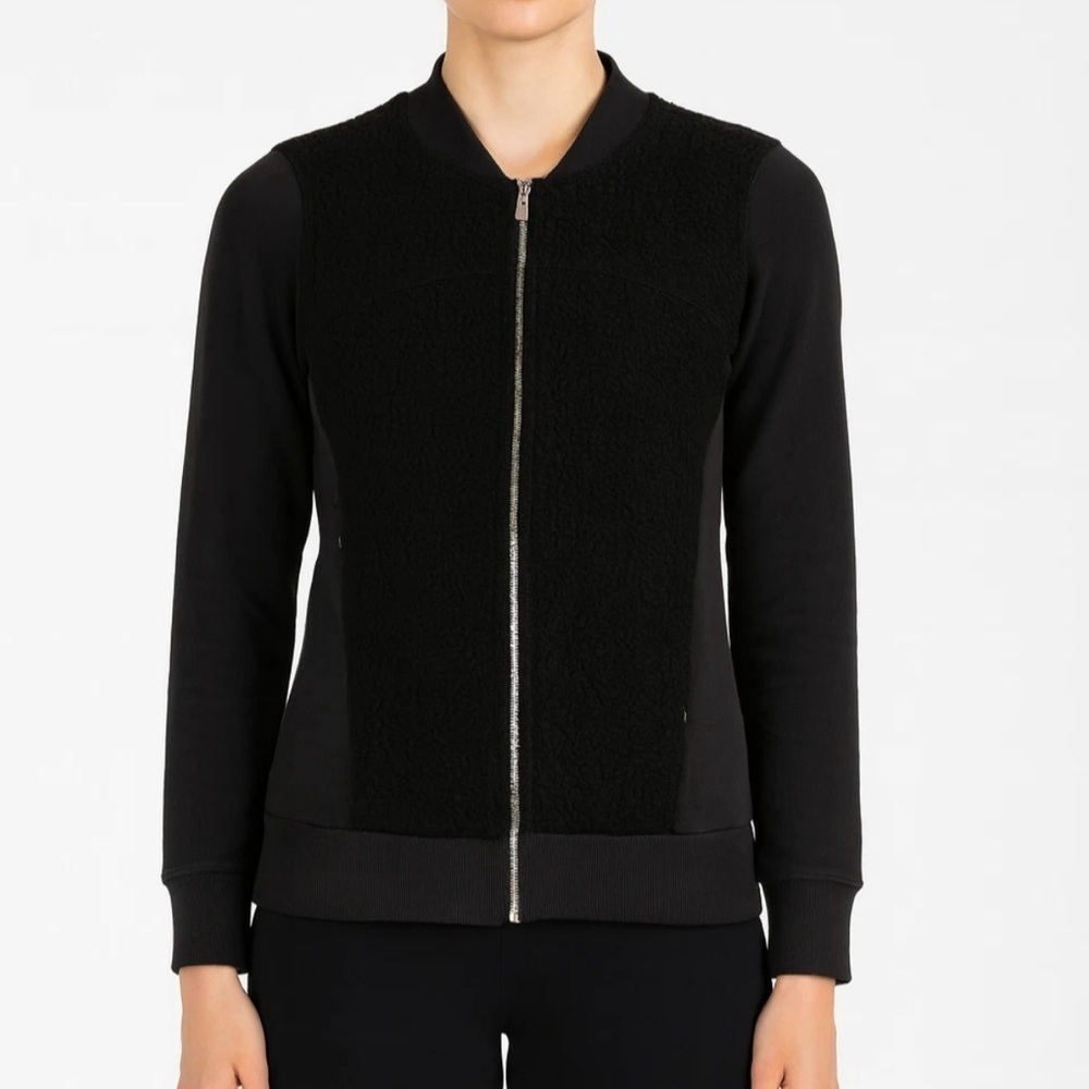Lululemon Stand Out Sherpa Jacket in Black Size 6 Wool